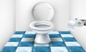 Hand drawn bathroom design vector